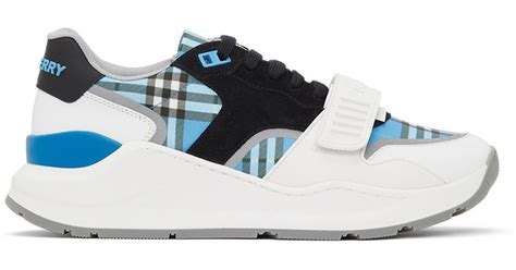 burberry sneakers blue and white|black burberry sneakers men.